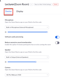 Zoom Room Device Profiles Zoom Help Center