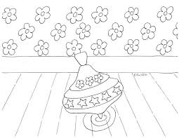 Spinning Top Coloring Page Coloring Pages Wee Folk Art Color