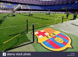 In the early days, the club constantly switched between different grounds. Camp Nou Stadion Logo Des Fc Barcelona Barcelona Katalonien Spanien Stockfotografie Alamy