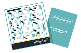 One Page Ecommerce Business Plan Business Plan Template Business Plan Template Free Business Planning