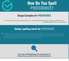 Correct Spelling For Preference Infographic Spellchecker Net