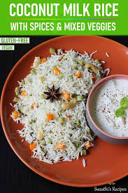 Coconut Milk Rice Recipe How To Make Coconut Milk Rice Kobbari Annam Recipe Indian Rice Recipes Indian Food Recipes Vegetarian Coconut Milk Rice