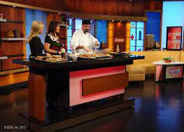 Wtmj Tv The Morning Blend Set W Cooking Demo Table Cooking Set Design Cooking Show Food Expo