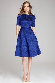 Pin By Rickie Freeman S Teri Jon On October Wedding Guest Fit And Flare Cocktail Dress Dresses To Wear To A Wedding Tea Length Dresses