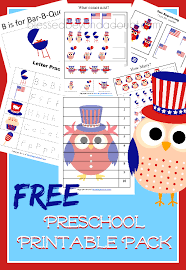 4th of july preschool worksheets. Free 4th Of July Preschool Printable Pack