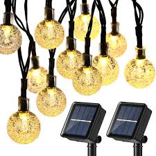 Joomer 2 Pack Globe Solar String Lights Upgraded 20ft 30 Led Solar Patio Lights Waterproof 8 Modes For Patio Garden Gazebo Yard Outdoors Warm White Amazon Com