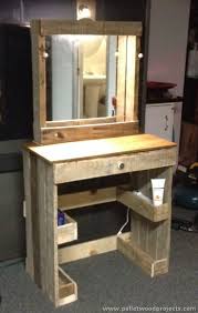 Pallet Dressing Table With Storage Pallet Vanity Pallet Diy Wood Pallet Projects