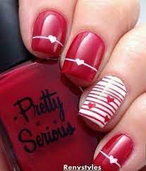 Nail designs white & beautiful and elegant (35 ideas) 7. Pin By Clau Caro On Unas Nail Designs Valentines Heart Nails Heart Nail Designs