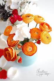 Paper Flowers Diy Paper Ranunculus Handmade Flowers Paper Paper Flower Tutorial Paper Flowers