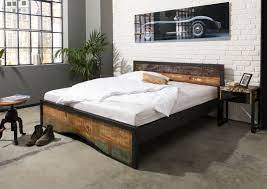 Loft vintage industrial bed bett homify. Bett Altholz 180x200 Mehrfarbig Lackiert Industrial 108
