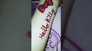 There are 34 hello kitty tattoo for sale on etsy, and they cost ca$20.07 on average. Hello Kitty Mehendi Tattoo Hello Kitty Henna Tattoo Colourful Henna Or Mehendi Tattoo Youtube