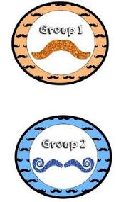 Mustache Guided Reading Clip Chart