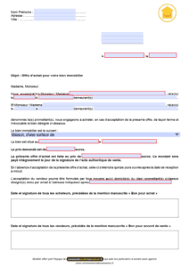 Compromis de vente ou promesse de vente : Modele D Offre D Achat Pour Maison Appartement Terrain Et Parking