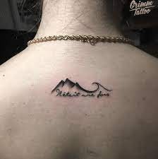 Small Tattoo Mountain Tattoo Wave Tattoo By Emredizici Grimmtattoo Trendy Tattoos Tattoos For Women Tattoos