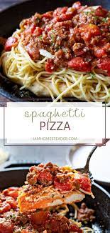 Spaghetti Pizza Recipe Pasta Recipes Spaghetti Pizza Main Dish Recipes