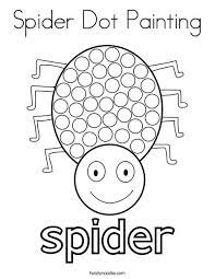 Ready for preschool 1 2 3 cookies. Spider Dot Painting Coloring Page Twisty Noodle Halloween Preschool Dot Painting Preschool Fun