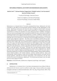 Link ujian djs lovers docs google form. Pdf Exploring Stressful Live Events On Indonesian Adolescents