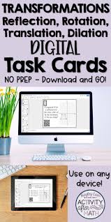 Transformations Task Cards Google Slide Version Distance Learning Task Cards Line Of Best Fit Digital Task Cards