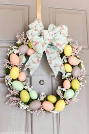 Easter Egg Wreath Homemade Easter Decorations Diy Easter Decorations Easter Eggs Diy