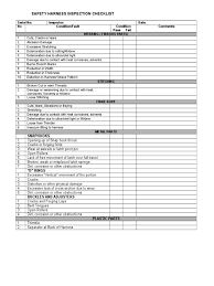 Is your harness free of any visible damage, cuts, abraisions, or fraying? Osh Safety Harness Inspection Checklist