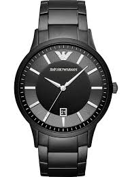 Emporio Armani Uhr Herren Schwarz Gr E One Size Uhr Uhren Fossil Uhr Damenuhren In 2020 Emporio Armani Mens Watches Black Stainless Steel Bracelet Armani Men