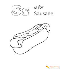 If you like it, don't hesitate! S Is For Sausage Coloring Page 01 Free S Is For Sausage Coloring Page