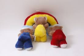Osos Arco Iris, Jolly Jumper, 1984, Felpa, Percha de Cuna, Juguete  Colgante, Animal Relleno, Suave, Juguete, Figura, Vintage, MISC-052 380