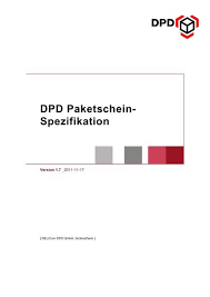 Maybe you would like to learn more about one of these? Dpd Paketschein Spezifikation 1 7 D