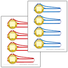 Medaille d or a imprimer tete a modeler. Medailles Avec Ruban Long Jeux Olympiques Olympiques 2018 Jeux Olympique Hiver