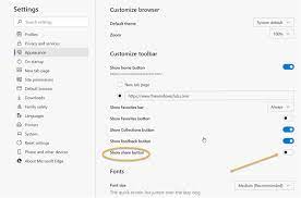How To Show Or Hide Share Button In Microsoft Edge Browser Microsoft Browser Share Button