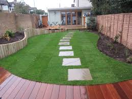 Our Small Suburban Garden Just After The Landscapers Finished It Small Garden Design Small Gardens Terraced Backyard
