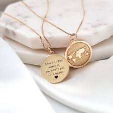 Terra 18k Gold Carte Du Monde Necklace Dorsya
