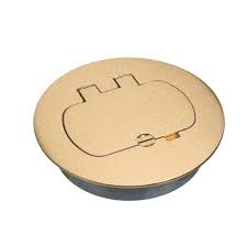 Carlon Round Brass Floor Box Cover Kit Duplex Gfci Case Of 3 E97brr Covered Boxes Floor Outlets Flooring