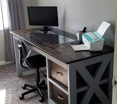 Excited To Share The Latest Addition To My Etsy Shop Rustic Farmhouse Desk With Shelves Desk With Shelves Htt Diy Desk Plans Diy Computer Desk Farmhouse Desk