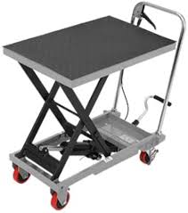 500LBS Hydraulic Scissor Lift Cart Adjustable Platform ...