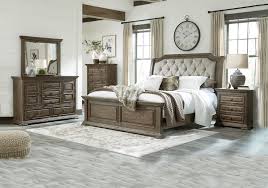 Save an extra 15% off on bedroom furniture. Wyndahl Brown Upholstered King Bedroom Set Evansville Overstock Warehouse