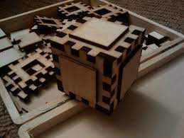 Template for laser cutting, wood carving, paper cut. Puzzle Box By Bitmask Puzzle Box Woodworking Tools Workshop Woodworking Tools Router