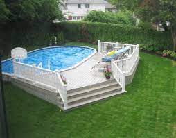 Partial Inground Above Ground Pools 97899 Ideas Semi Inground Pool Ideas For Exciting Backyard Design Swimming Pool Decks Backyard Pool Inground Pool Designs
