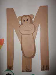 M Is For Monkey Preschool Craft Letter A Crafts Preschool Letter Crafts Alphabet Letter Crafts