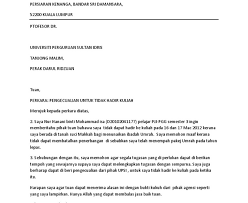 Surat Permohonan Cuti Umrah Rasmi Sud