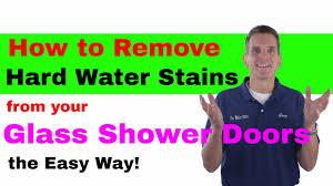 A homemade shower glass cleaner is the best way to clean glass shower doors. How To Remove Hard Water Stains From Your Glass Shower Doors The Easy Way Youtube