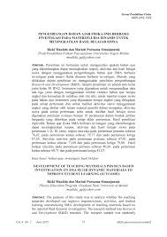 We did not find results for: Pdf Pengembangan Bahan Ajar Fisika Sma Berbasis Investigasi Pada Materi Fluida Dinamis Untuk Meningkatkan Hasil Belajar Siswa