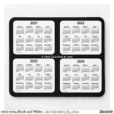 See also the position of the moon, check the moon calendar 2021. 2021 2024 Black And White 4 Year Calendar By Janz Mouse Pad Zazzle Com In 2021 Holiday Calendar Year Calendar Calendar