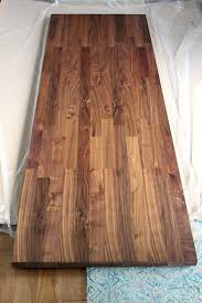 It only looked good right after oiling, but the problem with the oil finish is that you can never put paper on anyone know if i can order a solid wood slab (like available for countertops, which are not as wide) from ikea the size of an island?? Cutting And Installing Ikea Karlby Walnut Counter Dans Le Lakehouse