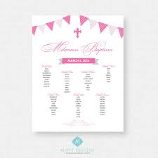 Baptism Seating Chart Christening Seating Chart Table
