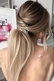 42 Super Cute Christmas Hairstyles For Long Hair Wedding Hair Trends Bridal Ponytail Long Hair Styles