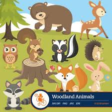 Download forest animals stock vectors. Woodland Animals Clip Art Forest Animal Clipart Images Etsy