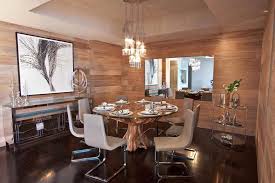This is an example of a scandinavian open plan dining in brisbane with white walls, concrete floors and brown floor. Recent Houzz Com Feature How To Set A Dining Table