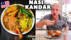 It is a meal of steamed rice which can be plain or mildly flavored. The Best Nasi Kandar In Penang Malaysia Mamak Malaysian Street Food In Penang Youtube