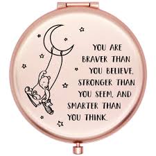 Now i can fly south! Buy Muminglong Inspirational Winnie The Pooh Quotes And Saying Frosted Travel Beauty Mirror For Sister Friends Girls Daughter Birthday Christmas Ideas For Her You Are Braver Rose Gold Online In Indonesia B08n42xhrb